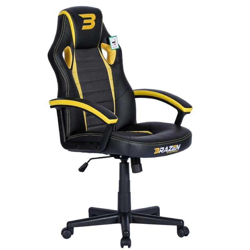 BraZen Salute PC Gaming Chair, Yellow