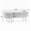Banc de rangement repose-pieds ovale avec pieds en métal-128968965-128968970