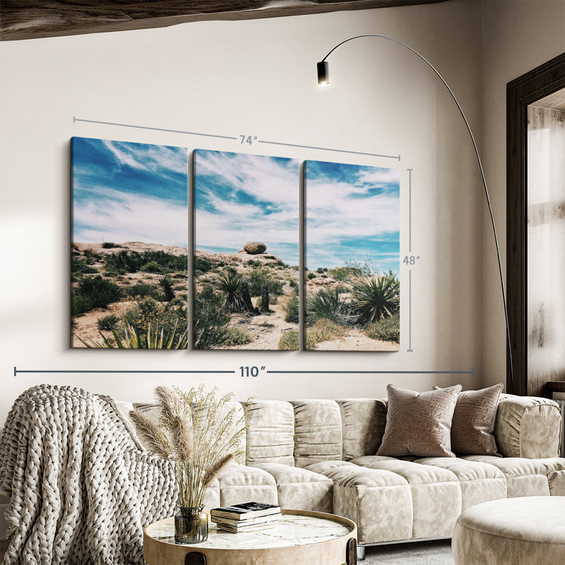 Nature «Cactus Desert Canvas Print» sur, H 48 po x l 74 po x P 1,25 po