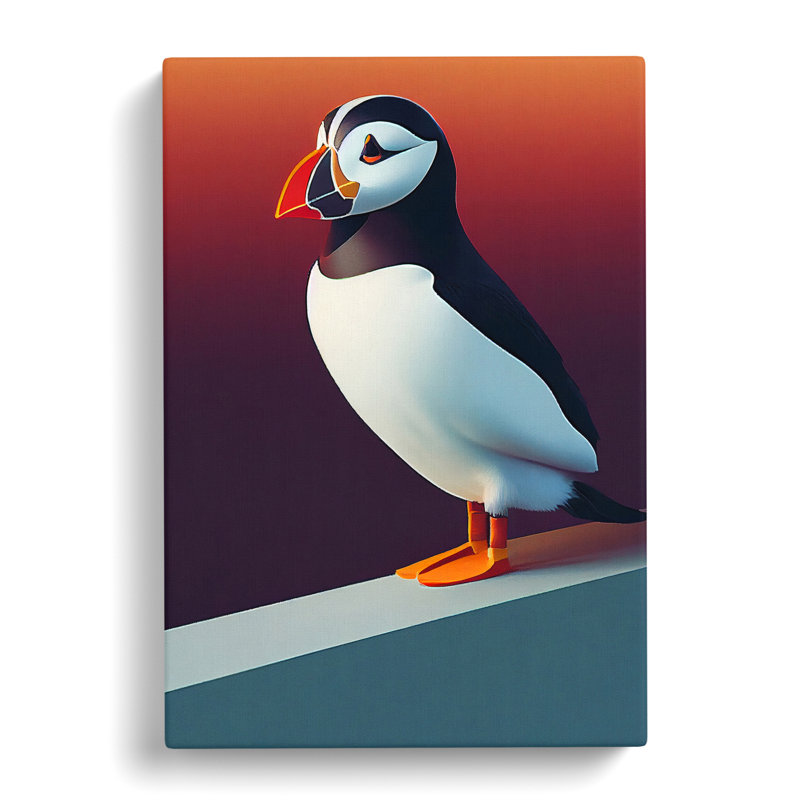 Brenan Puffin Vol.3 - Wrapped Canvas, 60cm H x 40cm W x 3cm D