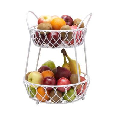 Gourmet Basics by Mikasa Juliette 2-Tier Basket, Black