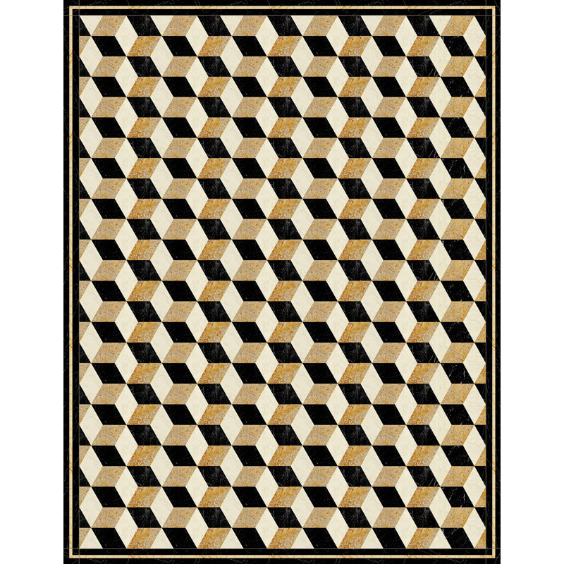 Abaigh Geometric Area Rug, Rectangle 155 x 200cm
