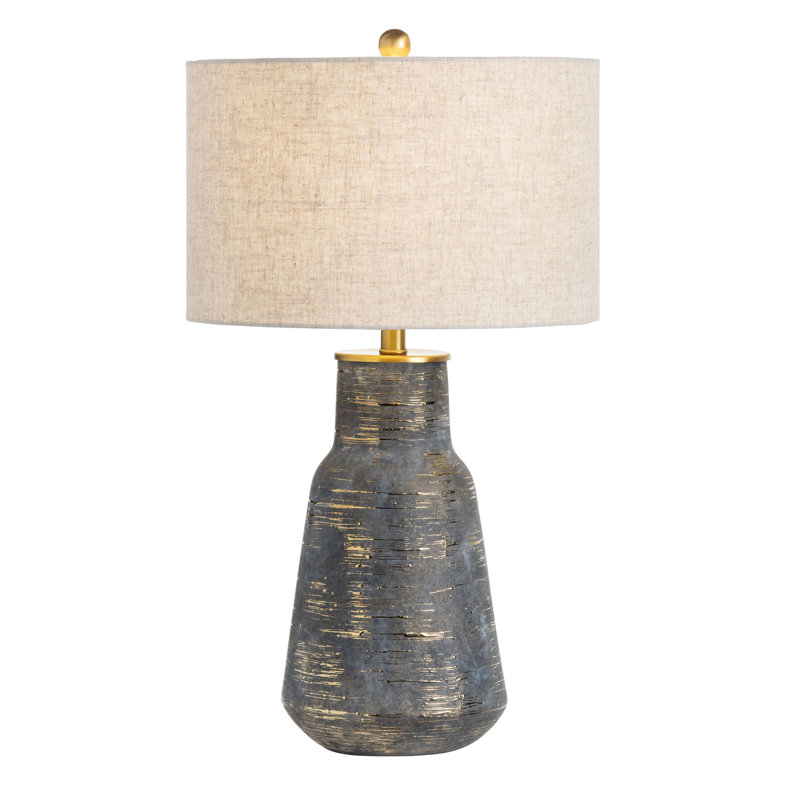 Thaj Ceramic Table Lamp, Black