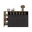 Îlot de cuisine avec armoire de rangement, tablettes et espace pour appareils ménagers