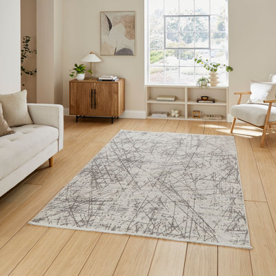 Mirage Cressie Machine Woven Grey Area Rug