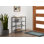 TRINITY Dark Gray 4-Tier Slat Shoe Rack w/ Console Top