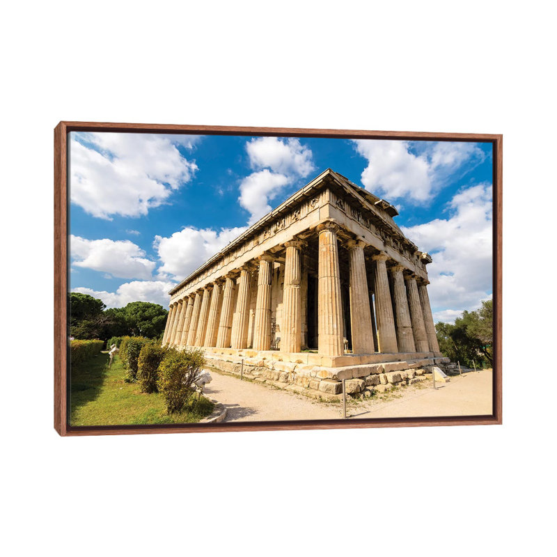 Athens, Greece I by Nejdet Duzen - Print on Canvas, Classic Brown Wood Framed, 66.04 cm H x 45.72 cm W