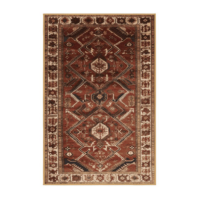 Machine Washable Persian Brown Area Rug