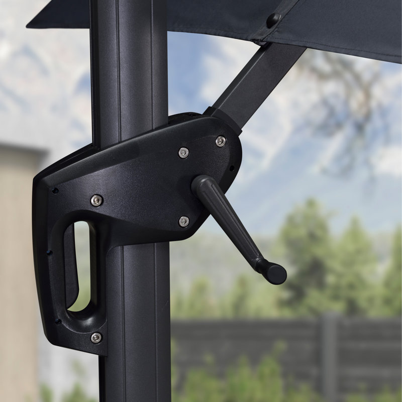 304cm Lighted Cantilever Parasol, Grey