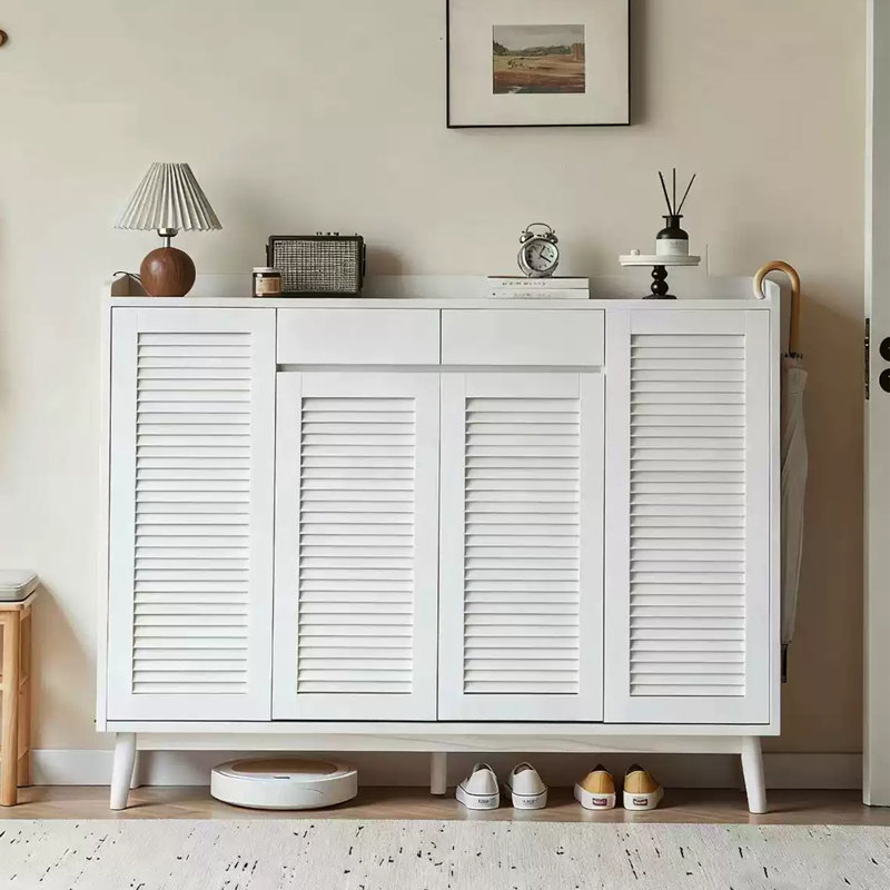 Armoire à chaussures pratique avec rangement populaire, Ivoire ivoire