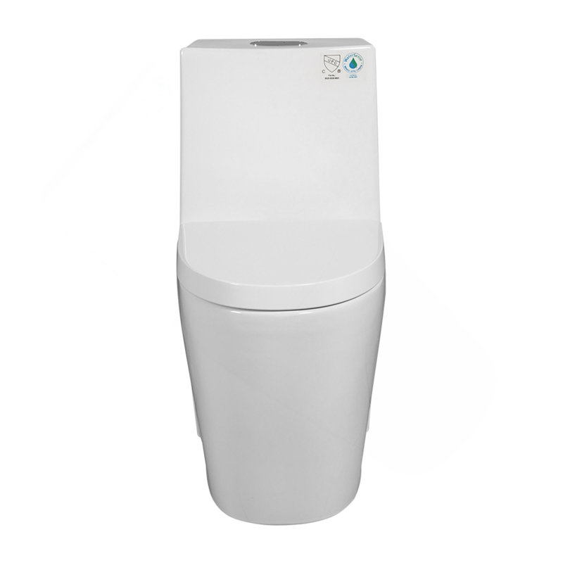 One-Piece Toilet, 1.1/1.60 GPF Water-Efficient Dual-Flush Elongated Comfort Height Floor Mounted, Standard-Size Toilet with Soft Closing Seat Included