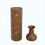Ensemble de 3 vases de sol décoratifs en métal avec motif de feuilles brun rustique, grands vases pour la décoration de salon et de vestibule