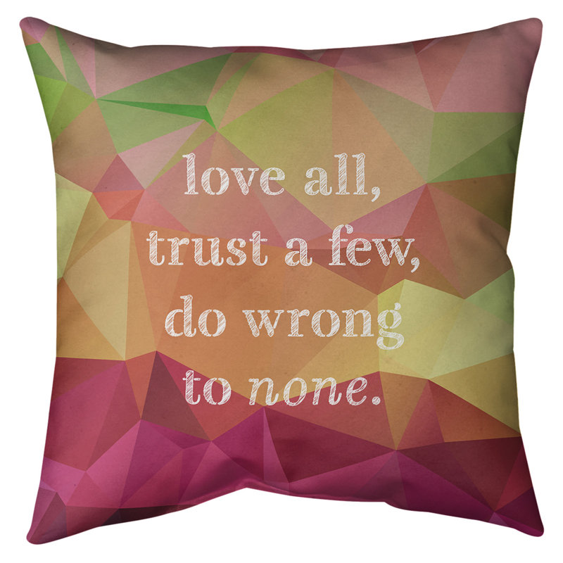 Reversible Throw Pillow, Pink/Peach/Green, 40" x 40"