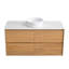 Meuble-lavabo mural moderne avec lavabo vasque et 2 tiroirs Modern-131427380-131427382