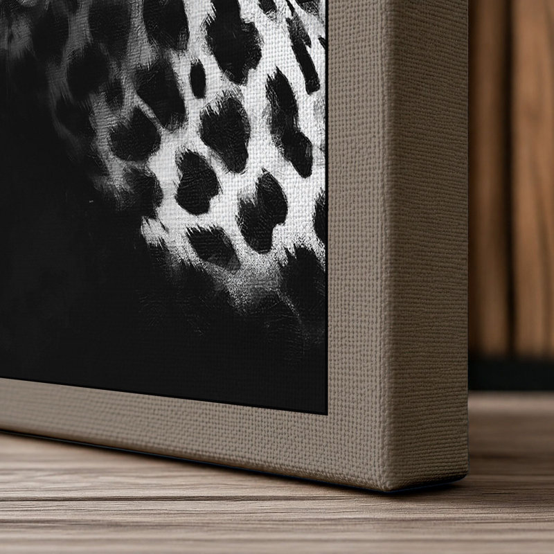 Leopard In Shadow Modern - Print, 24x16 - 61.0 x 40.6 cm, Taupe Border