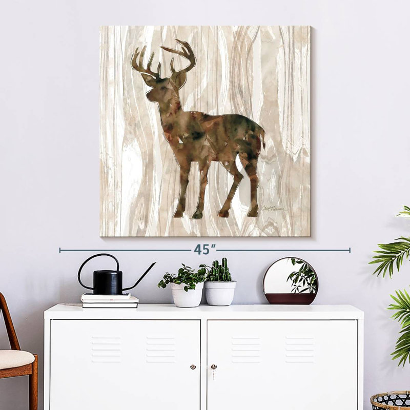 Crowle Brown Pine Forest Deer, 33" H x 33" W