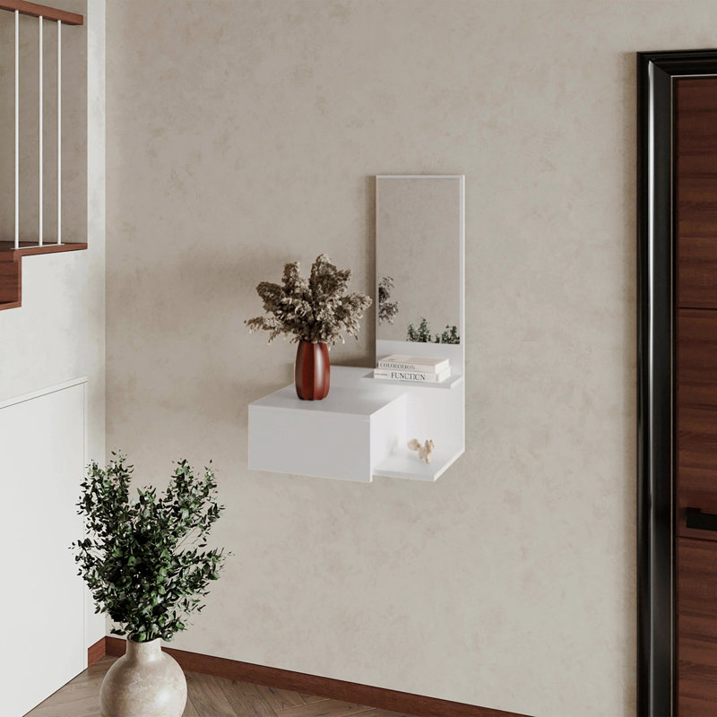 Coiffeuse flottante avec miroir inclus