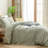 BESTOUCH Duvet Cover Set 100% Washed Cotton Linen Feel Lightweight-114986041-114986034