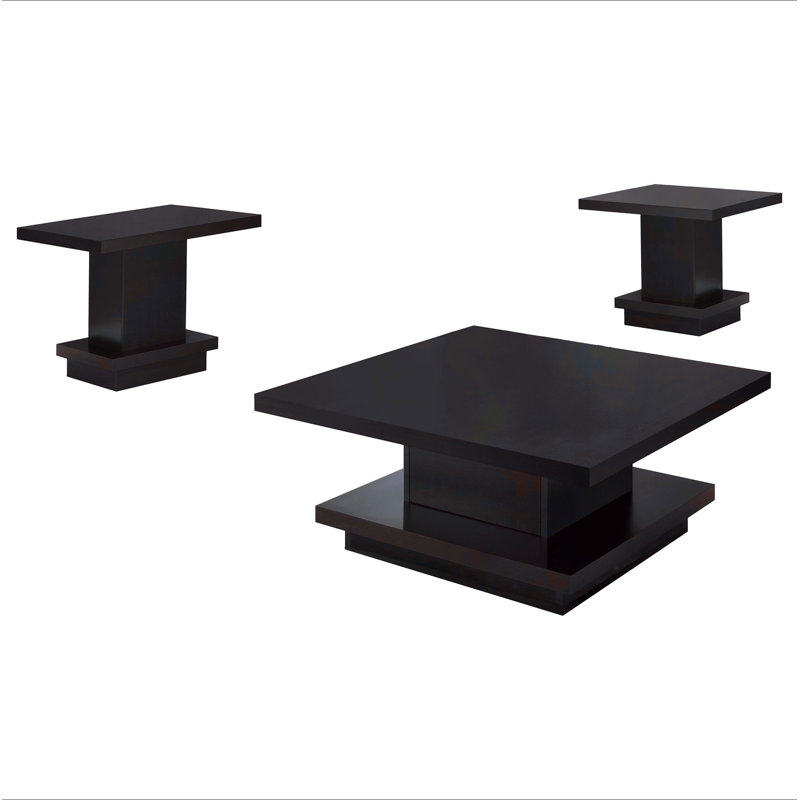 Ensemble de tables basses 3 pièces Cappuccino