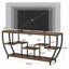 Console industrielle 70,9 po avec tablettes de rangement à 7 niveaux, table d'entrée très longue pour le salon, le couloir ou le vestibule - table d'appoint à structure métallique