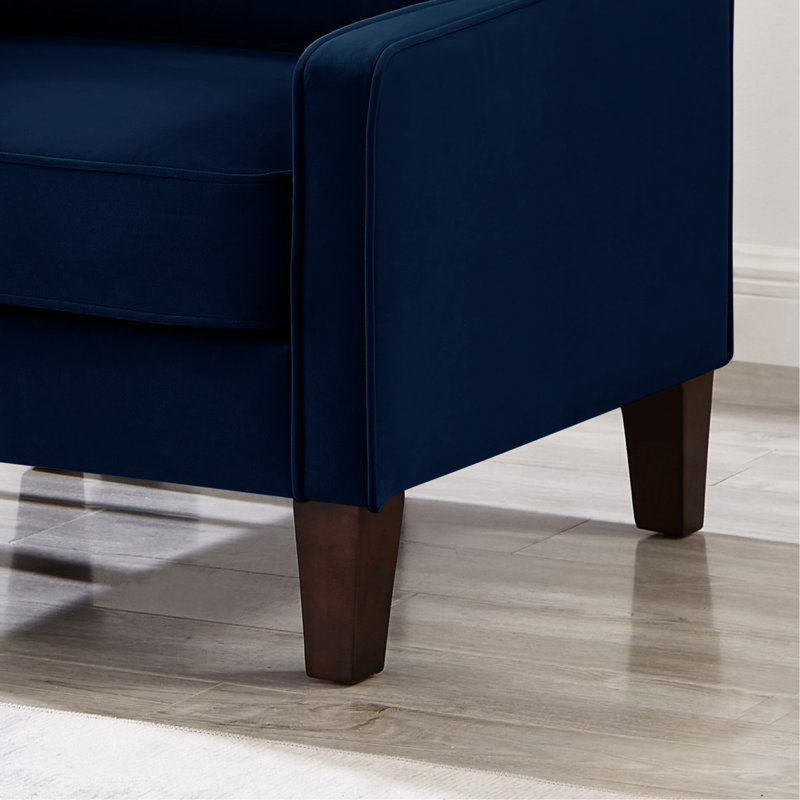 Chaise en velours bleu marine, confortable, salon et chambre à coucher, fabrication, pour chambre, chambre à coucher
