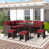 Wine Red Cushion/Brown Frame selected