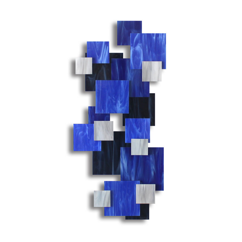 Handmade Glass Wall Decor, Sapphire