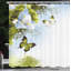 Ensemble de rideau de douche floral et crochets-94831140-94831139