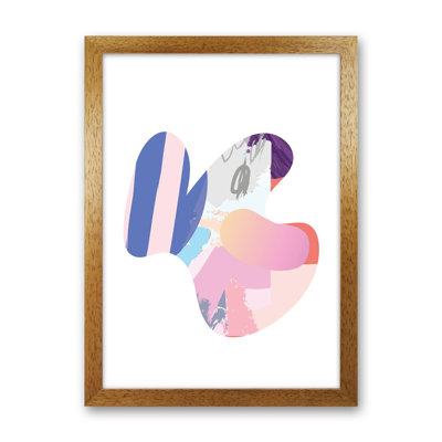 Pink Butterfly Abstract Shape by Pixy Paper - Print