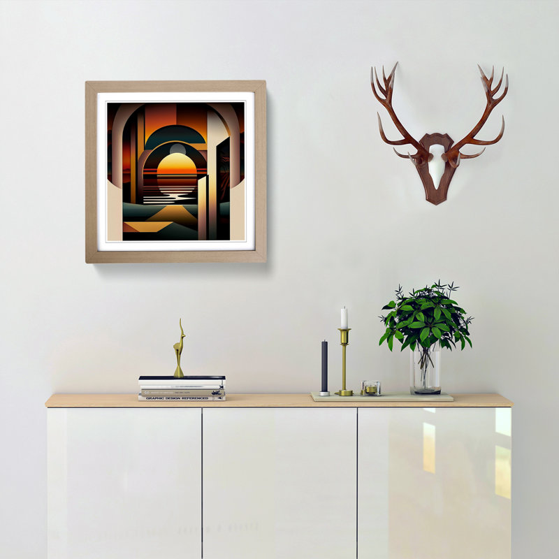 Single Picture Frame Print on Wood, Oak