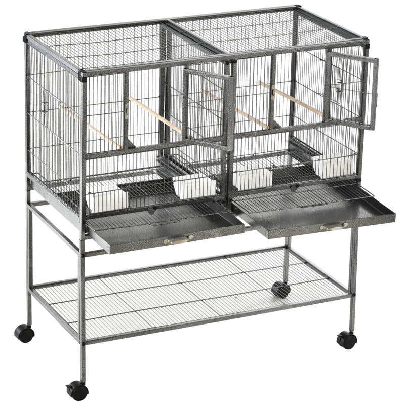 Cage à oiseau 40,25 po avec roues