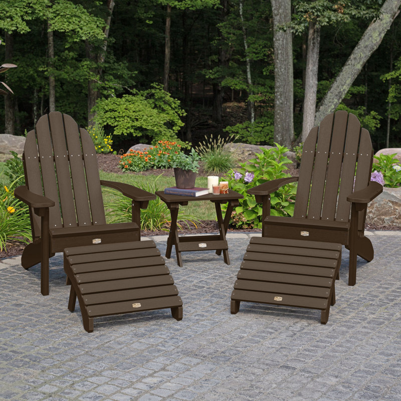 Chaise Adirondack en plastique avec repose-pieds Milaca, Canyon