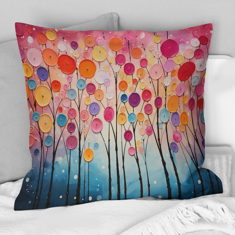 Coussin décoratif coloré Mid Century Retro Reflections V - Abstract Midcentury
