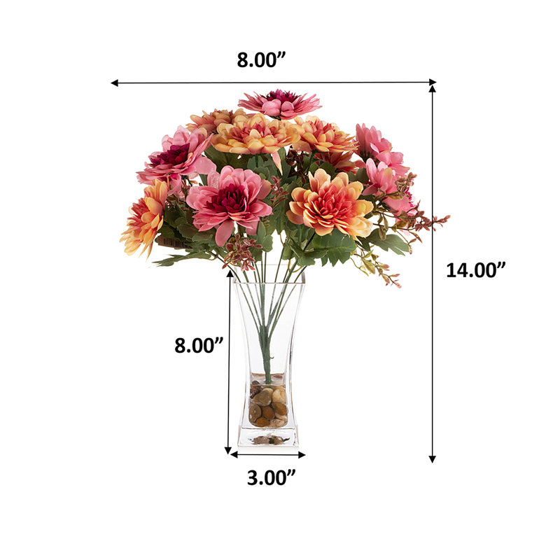 Arrangement floral ou centre de table Leal Daisy, Fuchsia