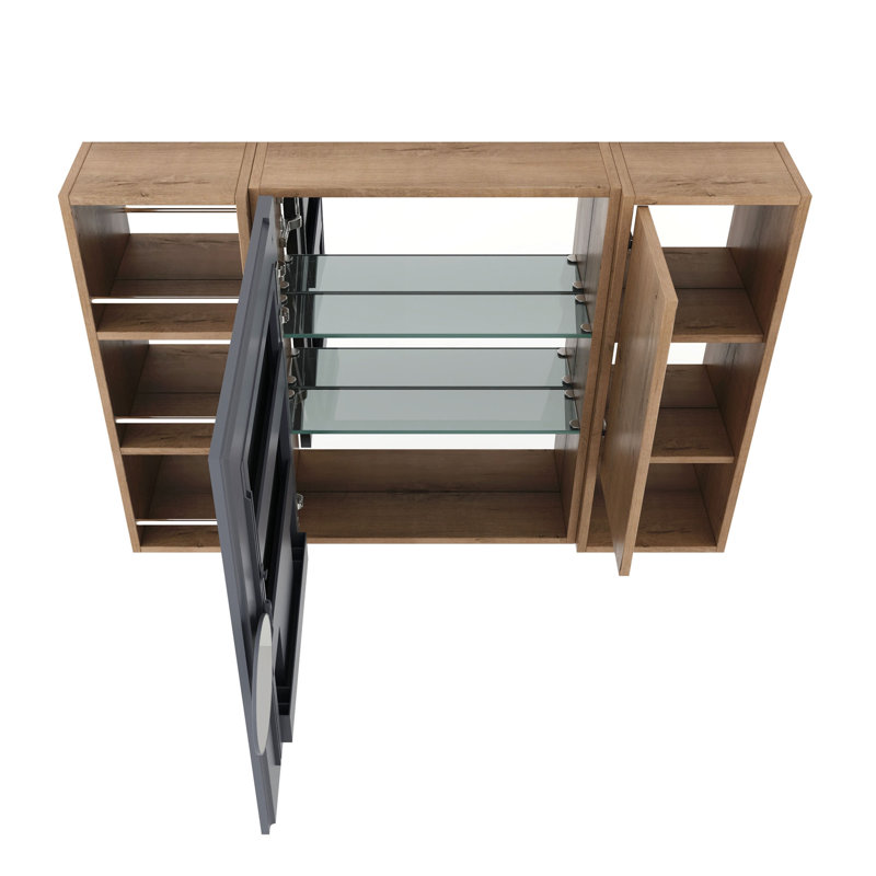 Armoire de toilette avec miroir 39,4 "avec rangement