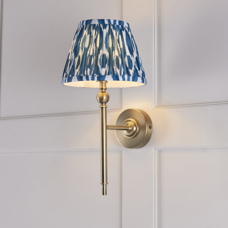 Welby Steel Armed Sconce, Blue