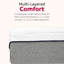 Très grand matelas en mousse viscoélastique très grand avec plateau moelleux très serré, mousse de 3 pouces et accouchement comprimé de taille moyenne pour lit double, 1 couche de réduction de mouvement, housse à double couche