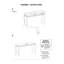 Console Glam Contemporary 1Pc, plateau en verre, pieds de style cabriole en acier inoxydable