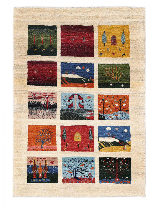 Tapis unique en laine d'agneau 2 pi 11 po x 4 pi 1 po Wilonah Malibu