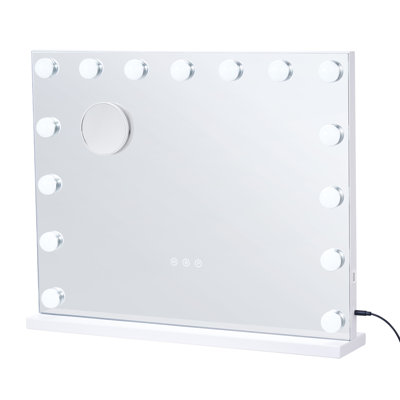 Hollywood Vanity Mirror With Lights w/ USB Desktop Wall-mount