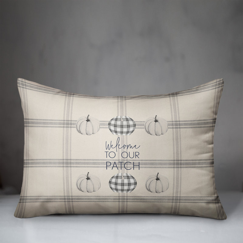 Welcome Patch Rectangular Pillow Cover and Insert