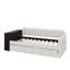 Lit de jour simple rembourré avec accoudoirs de rangement et 2 tiroirs-905221797