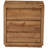 23.62" Solid Wood End Table, Rectangular Side Table With 3 Storage Drawers For Living Room-122040349