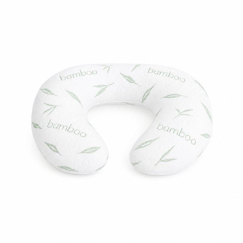 Premium Memory Foam Nursing Pillow with Gentle Bamboo Cover, Machine Washable