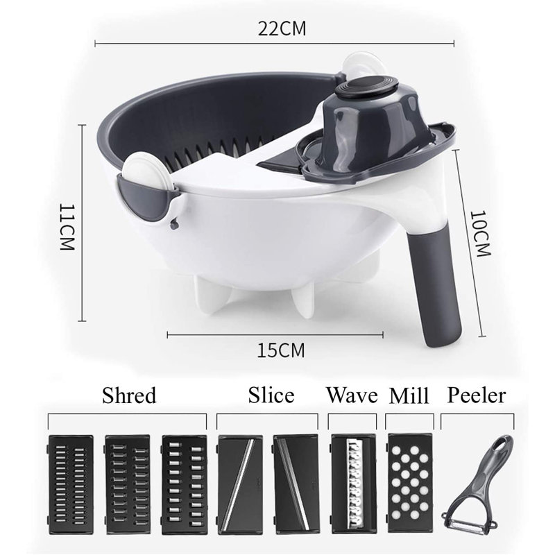 LIGHTSMAX Stainless Steel Salad Spinner