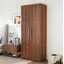 Garde-robe en panneau de particules de haute qualité avec 2 portes et 3 cloisons pour un rangement efficace et un design moderne