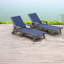 Ensemble de 2 chaises longues de piscine réglables en PEHD mobile Mobile