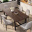 Table de salle à manger 63 po industrielle pour 4 à 6 personnes, table de cuisine rectangulaire en bois rustique avec pieds en métal robustes pour la cuisine, la salle à manger et le salon-756832526