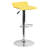 Murphy Vinyl Adjustable Height Barstool with Solid Wave Seat and Chrome Base-833214618