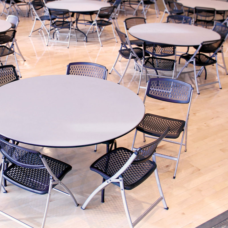 Black Steel and Plastic Folding Chair Set of 40
